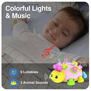 Amazon.com: Baby Musical Ladybug Crawling Toys,Baby Toy 6-12
